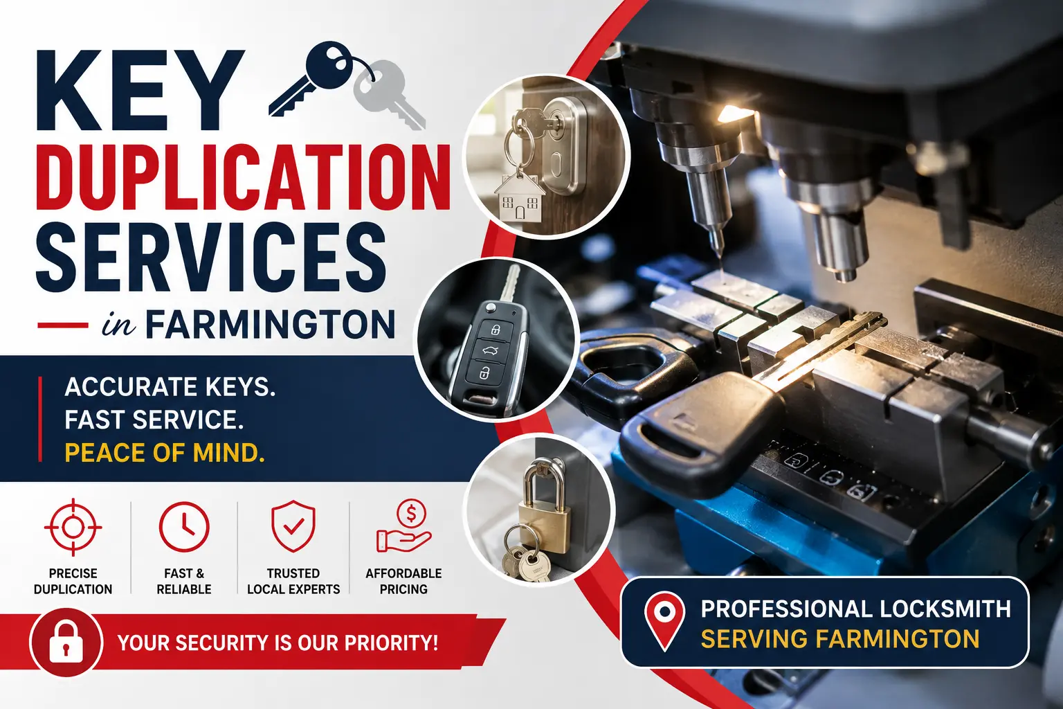 Professional Key Duplication Services in Farmington